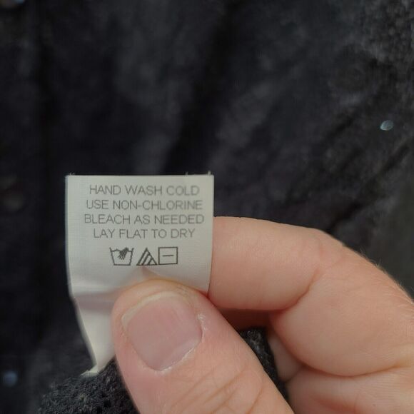 John Paul Richard Womans Button Up Black Size 2X Nylon Blend Long Sleeve Sheer - Picture 8 of 12